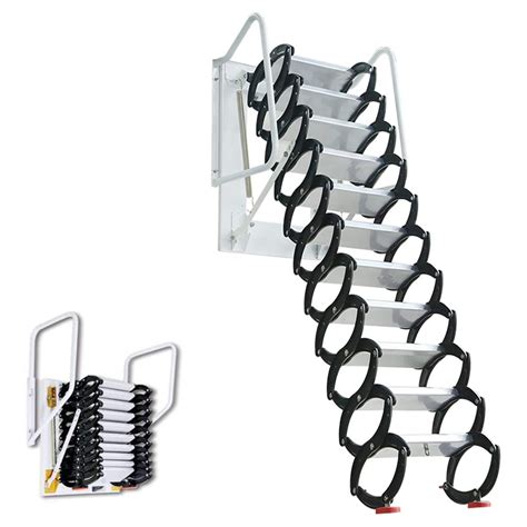 Techtongda Black Attic Extension Loft Wall Ladder Stairs For Folding