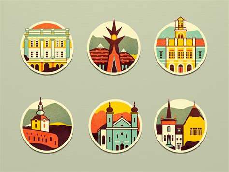 Hometown Icons On Behance