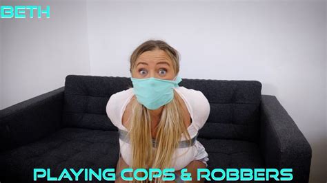 Beth Playing Cops And Robbers H Mobile HD Wrap Gagged Bound Gagged Tape Bondage Tied
