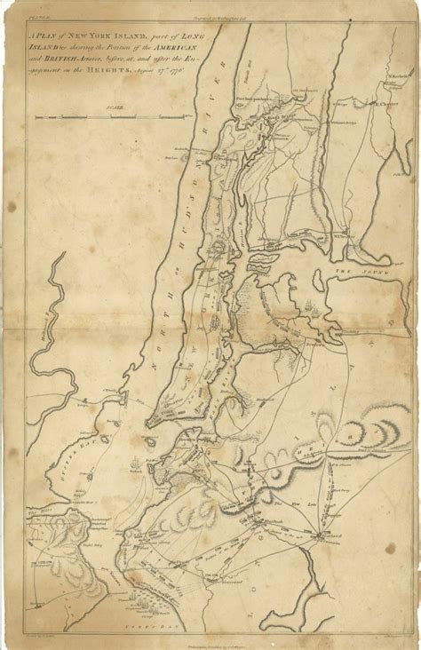 1776 Map Of Ny Illustrated 1807 Journal Of The American Revolution