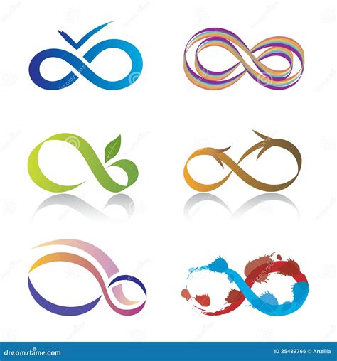 Set Of Infinity Symbol Icons Royalty Free Stock Image Image