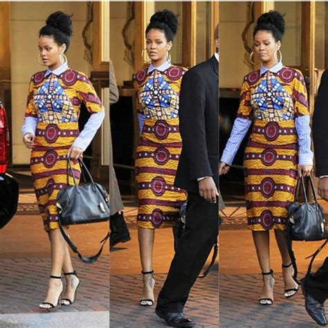 African Print Dress Rihanna In Stella Jean Barbara