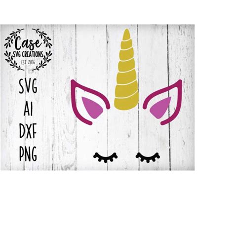 Unicorn Face Svg Cutting File Ai Dxf And Printable Png Fil Inspire