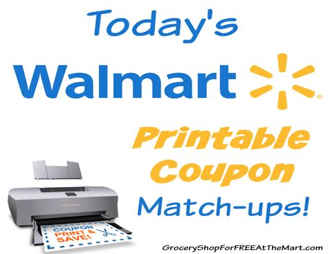 Todays Walmart Printable Coupon Matchups Grocery Shop For Free At