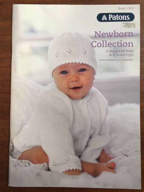 Patons Pattern Book 1303 Newborn Collection 8 Designs 34