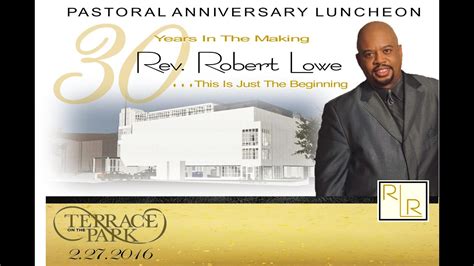 Rev Robert Lowe 30th Pastoral Anniversary Youtube