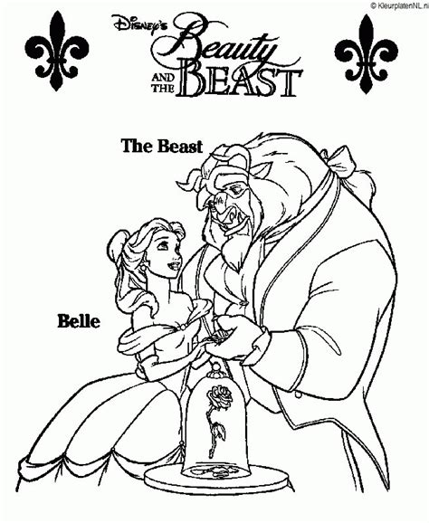Disney prinsessen kleurplaat krijg het princess sofia coloring pages. Belle en het Beest Kleurplaten - Kleuren.net
