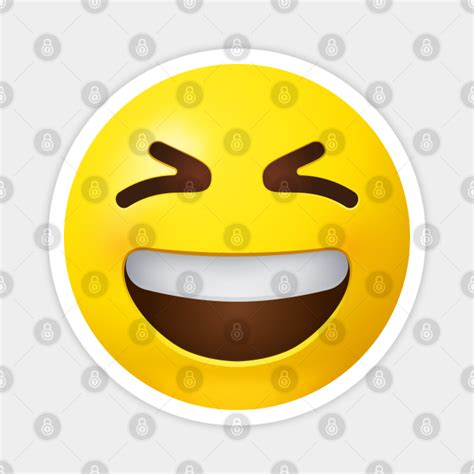 Grinning Squinting Face Emoji Grinning Squinting Emoji Magnet