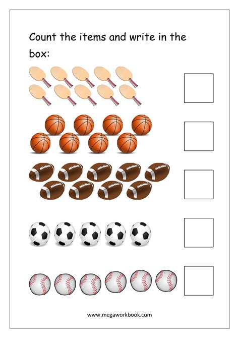 Free Printable Number Counting Worksheets Count And Match Count And