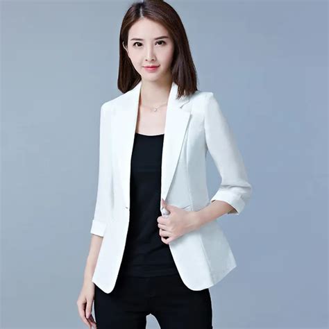 Office Wear Casual Blazer Women Plus Size Pink Cotton Elegent Formal Jacket Womens Blazers