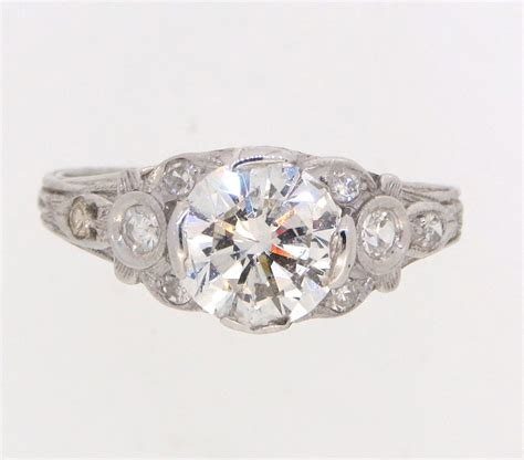 Art Deco Diamond Solitaire Ring Berridges Jewellers Ipswich Vintage Shop