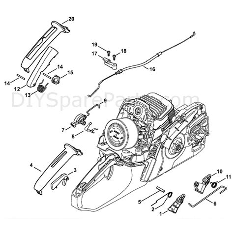Stihl Ms 271 Chainsaw Ms271 Parts Diagram Throttle Control