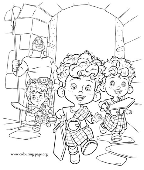 Home / princess / merida. Brave - Harris, Hubert and Hamish - Brave movie coloring page