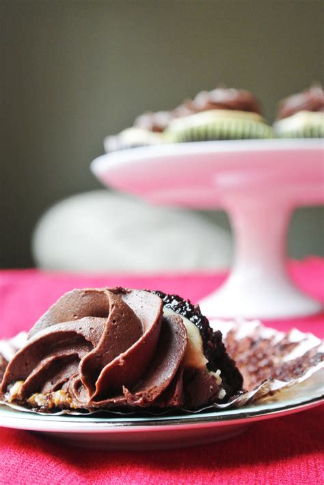 I have serious self control issues around homemade baked goods. Pumpkin Pie Stuffed Chocolate Cupcakes (+ salted caramel ...