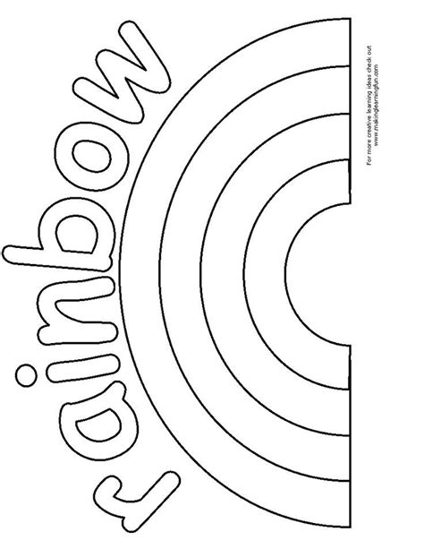 Rainbow Template For Preschoolers Clip Art Library