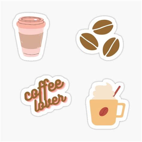 Coffee Lover Aesthetic Sticker Pack Sticker By Kambamdesigns Redbubble