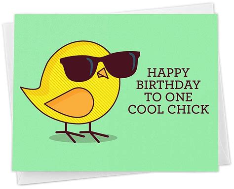 Funny Birthday Card For Her Happy Birthday To One Cool