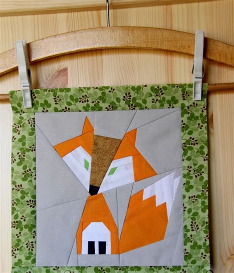 Shape Moth Fox Paper Pieced Quilt Block And Pdf Pattern Ready And A