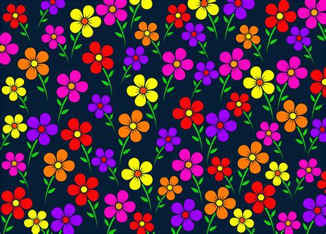 Colorful Flower Pattern 1349311 Vector Art At Vecteezy