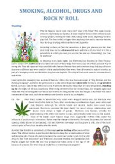 There are comprehension questions, discussion questions. Alcohol worksheets