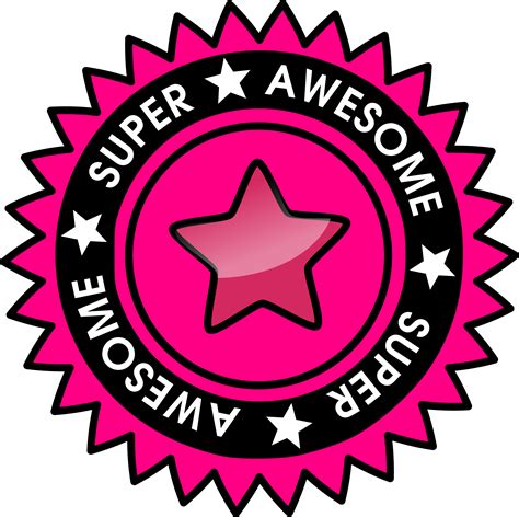 Clipart Super Awesome Badge