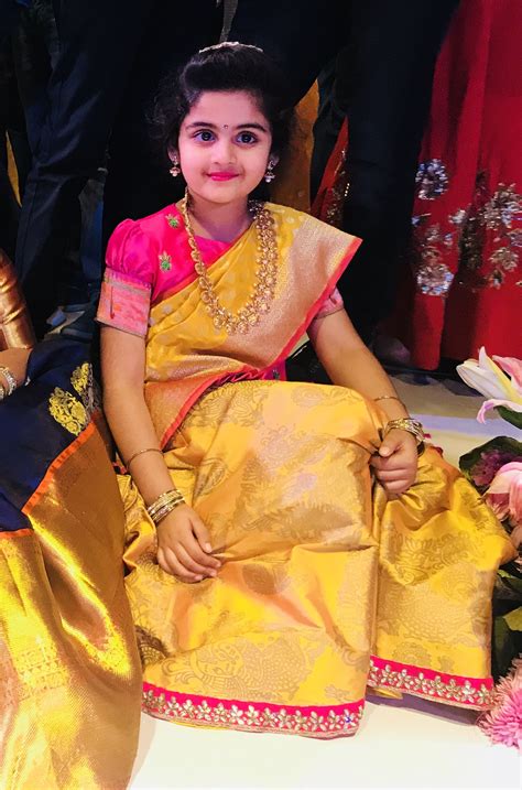 Style dune gents & kids beauty parlour. Kids hairstyle | Girl child in saree | Kids blouse designs ...