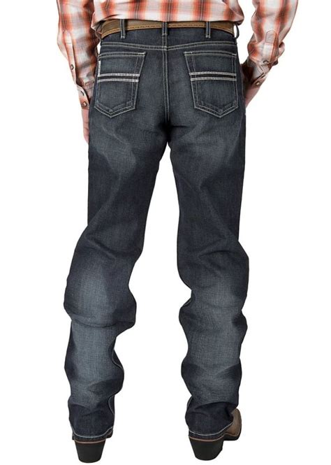 cinch western denim jeans mens white label low dark wash mb92834019 ebay