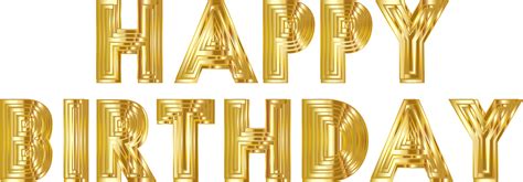 happy birthday gold png png mart