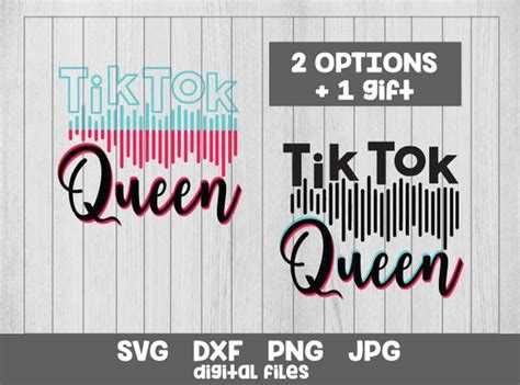 Tiktok Queen Svg Tik Tok Queen Svg Tiktok Logo Iron On Etsy