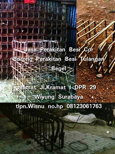 Besi Begel Rangka Besi Cor Tiang Sloop Kolam Pondasi Telepon