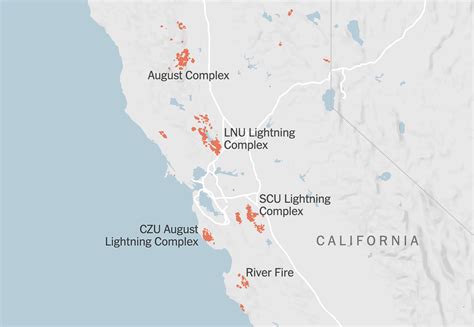 An interactive map of wildfires burning across the bay area and california. California Fire Map 2020 - Look for Designs