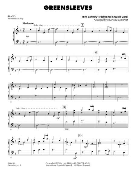 Greensleeves free sheet music free christmas music. Greensleeves - Piano By Michael Sweeney - Digital Sheet Music For Orchestra - Download & Print ...