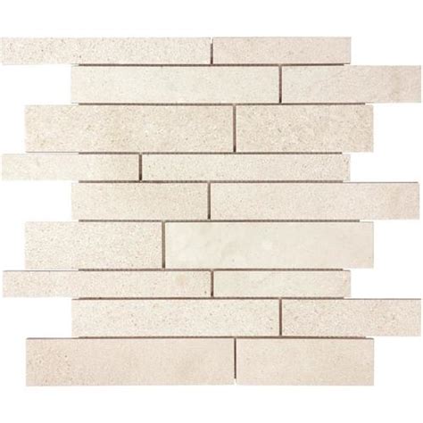 Anatolia Tile Serene Ivory 12 In X 12 In Honed Linear Mosaic Wall Tile At