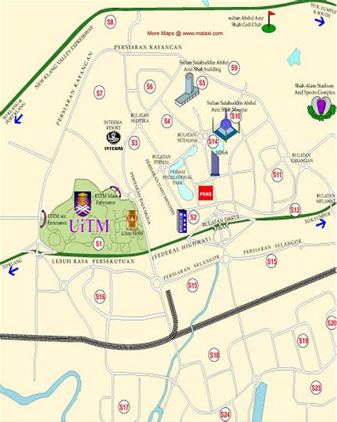 Shah Alam Map Directory Peta Street Road Location Maps