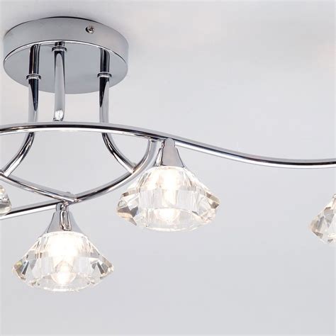 Semi Flush Ceiling Light Edvin Bathroom 6 Light Chrome From Litecraft