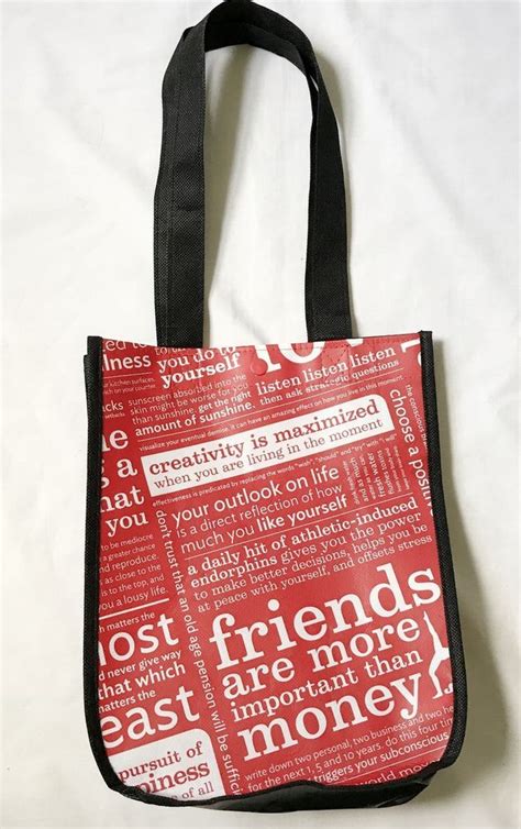 Lululemon Red Eco Lunch Small Shopping Bag Tote Shoulder Reusable bag #