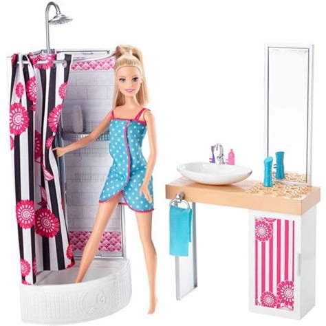 はございま Barbie Bathroom Sink Doll B076mqm72z Autumnfield 通販 とピンクの