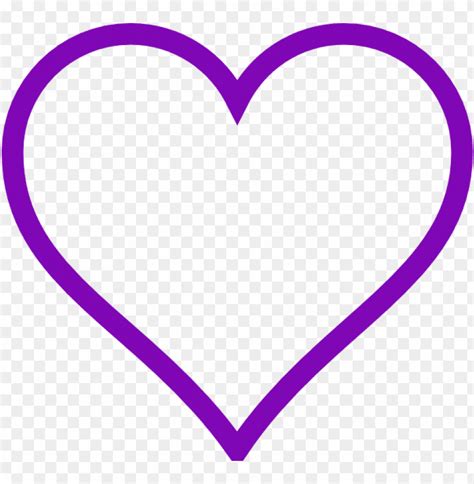 Dark Purple Heart Outline