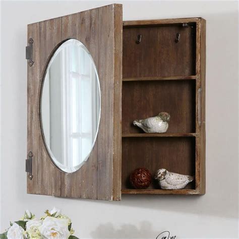 35 Home Storage Ideas Room By Room Wood Mirror Bathroom Rustic