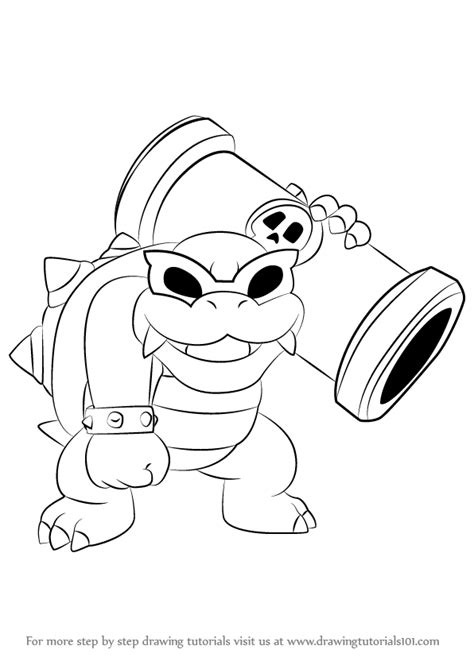 learn how to draw roy koopa from koopalings koopalings step by step drawing tutorials