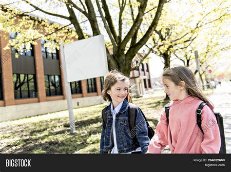 Two Students Outside Image And Photo Free Trial Bigstock