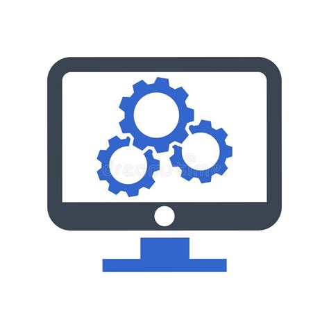 Computer Configuration Icon Stock Vector Illustration Of Gear Simple