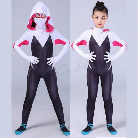 Kids Women Spiderman Spider Gwen Costume Gwendolyn Maxine Stacy Zentai