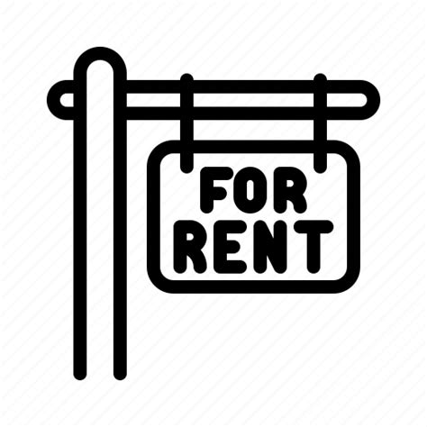 For Rent Home House Property Real Estate Rent Sign Icon