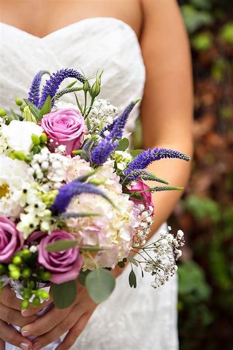 The bees are buzzing, the sun is shining and there is a the concept behind these wonderful images today was to create english country wedding ideas for couples. Romantic & Fun Purple Wedding (With images) | Blue wedding bouquet, Purple wedding, Summer ...