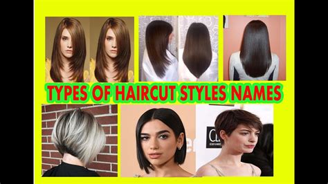 Types Of Haircut Styles Namesfor Women Youtube
