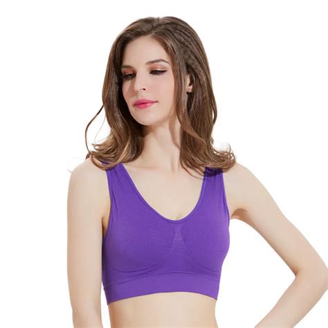Buy Women Fitness Vest Yoga Bra Running Gym Padded Wire Free Quick Drying