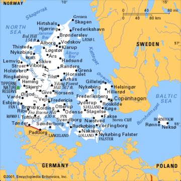 Una rappresentazione della cartina geografica dell'europa. Carta politica / Danimarca / Europa settentrionale ...