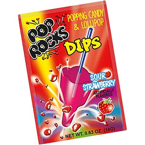 Pop Rocks Dips Sour Strawberry Economy Candy