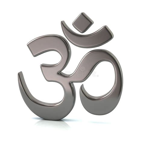 3d Silver Hinduism Symbol Stock Illustration Illustration Of Metallic